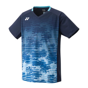 Yonex 10505 Crew Neck Shirt Men - Navy Blue/Saffron