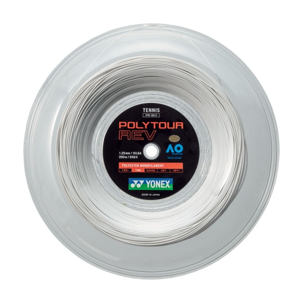 Yonex Polytour Rev 1.25mm 200m 卷轴网球线 白色