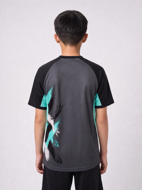 Yonex YTJ13 Junior T-Shirt, Storm, back view