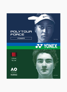 Yonex Polytour Force 125 Tennis String Set - Bright Red Bright Red 1.25mm 12M Set Grips Yonex