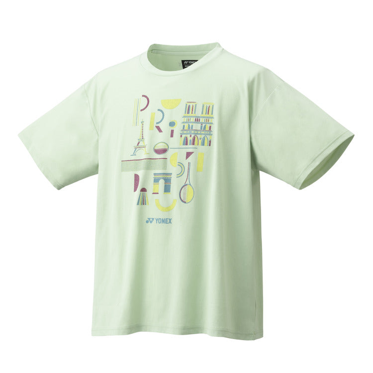 Yonex YOB23201J 巴黎 2024 年青少年 T 恤 (粉绿色) 