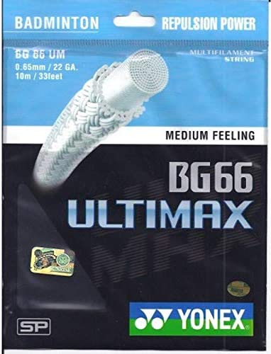 Yonex BG66 Ultimax 弦（10 米组）黄色