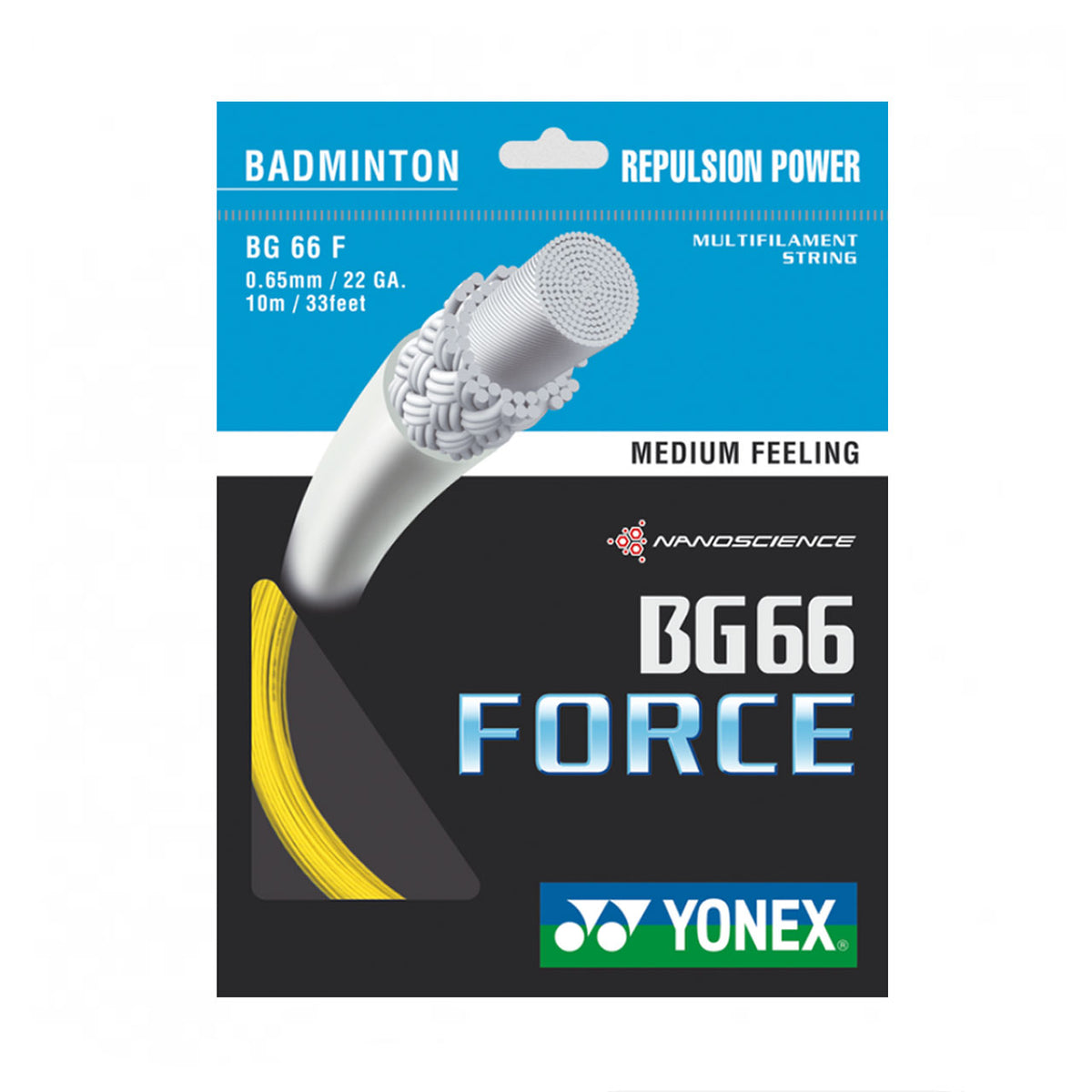 Yonex BG66 Force String (10m Set) Yellow