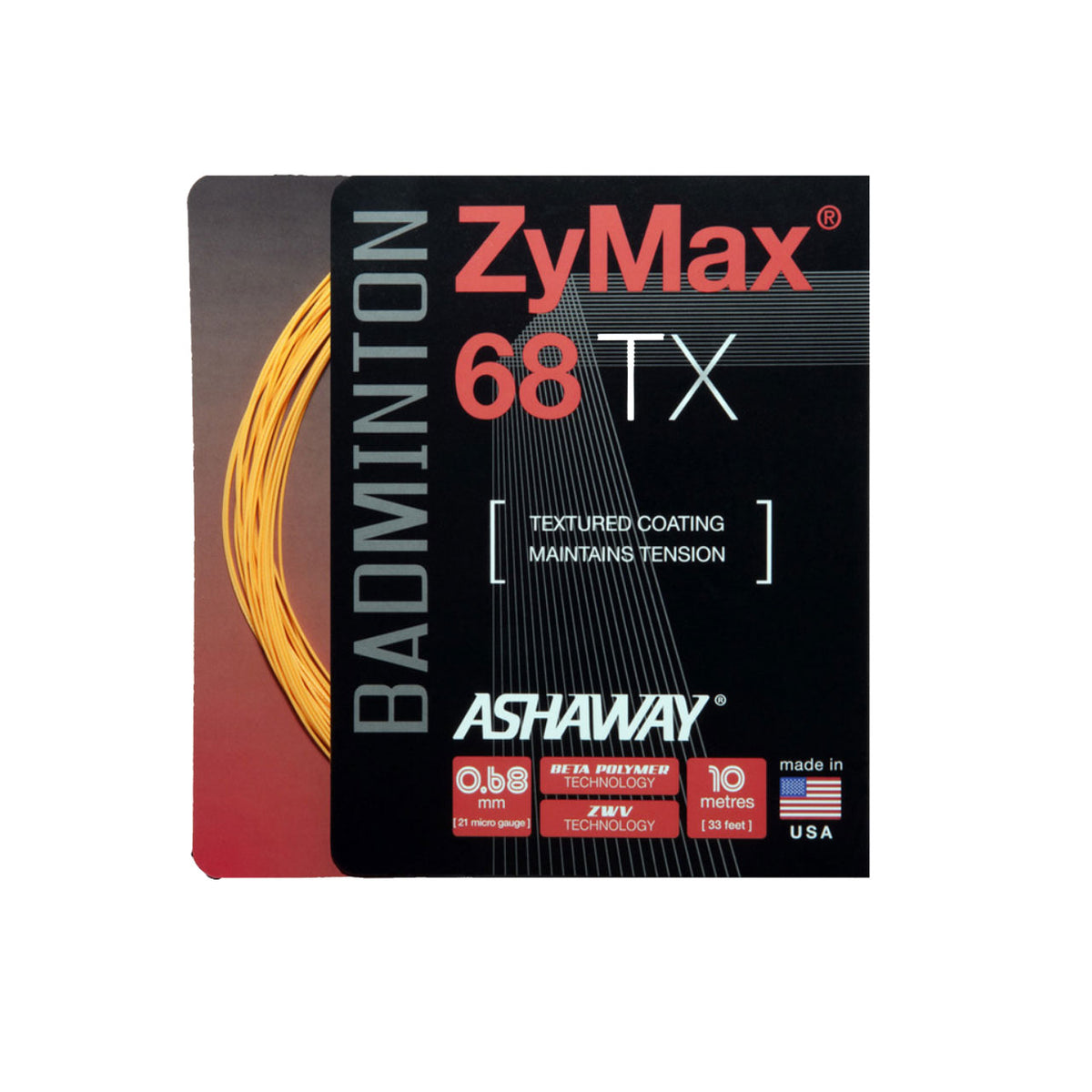 Ashaway Zymax 68TX String (10m Set) Orange