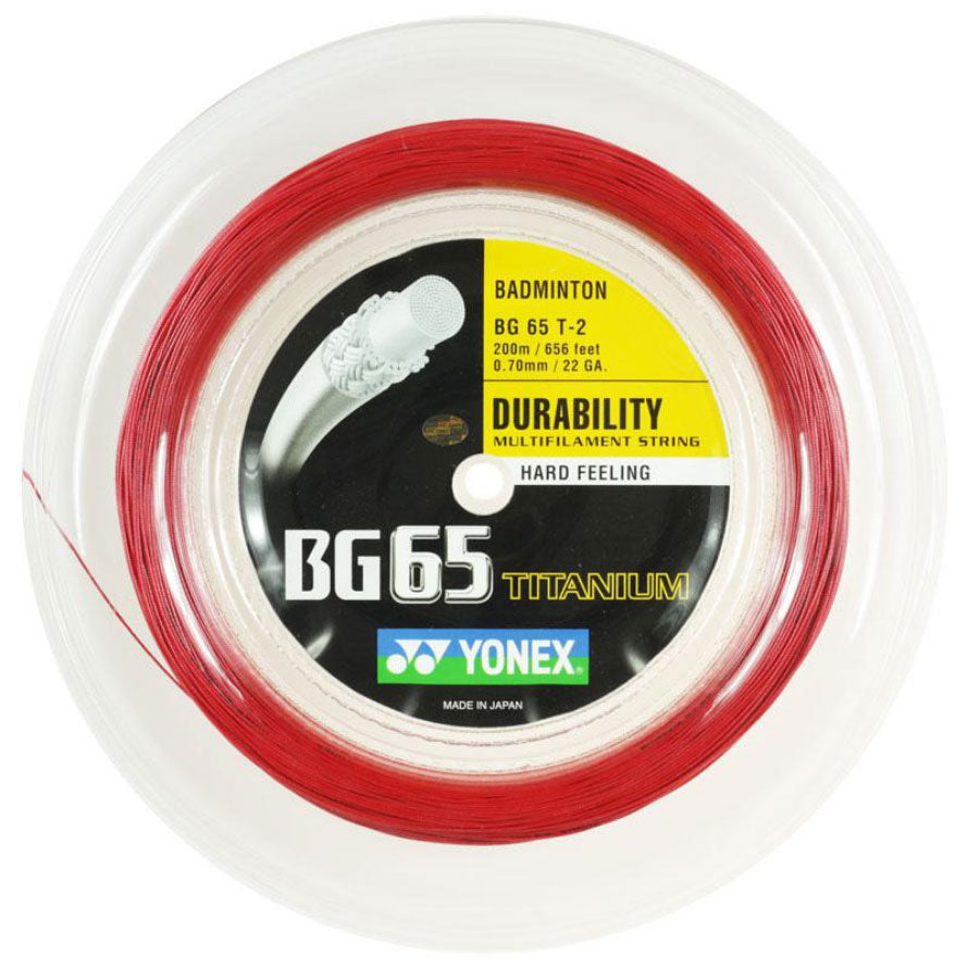 Yonex BG65 Ti 弦（200 米卷线器）红色