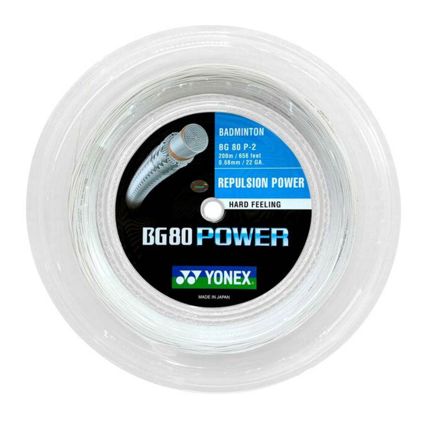 Yonex BG80 Power String (200m Reel) White