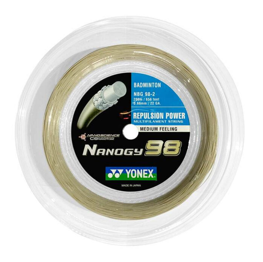 Yonex Nanogy 98 弦（200 米卷线器）金色