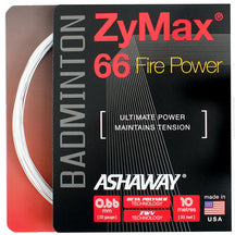 Ashaway Zymax 66 Fire POWER 琴弦（10m 组）白色