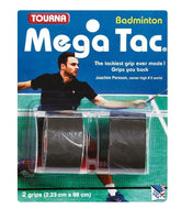 Tourna Mega Tac Overgrips (2 Pieces) Black 2 Pieces Overgrips Tourna