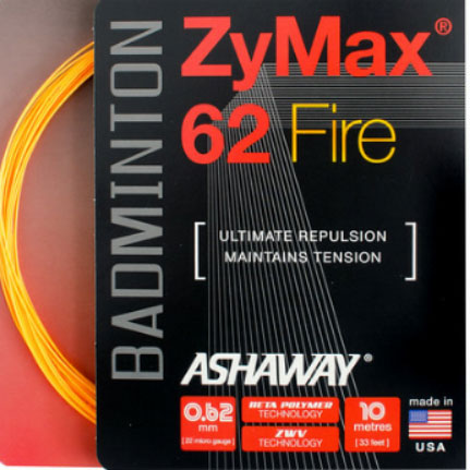 Ashaway ZyMax 62 Fire String (10m Set) Red
