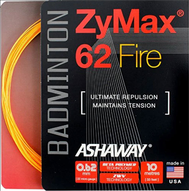 Ashaway ZyMax 62 Fire String (10m) Orange